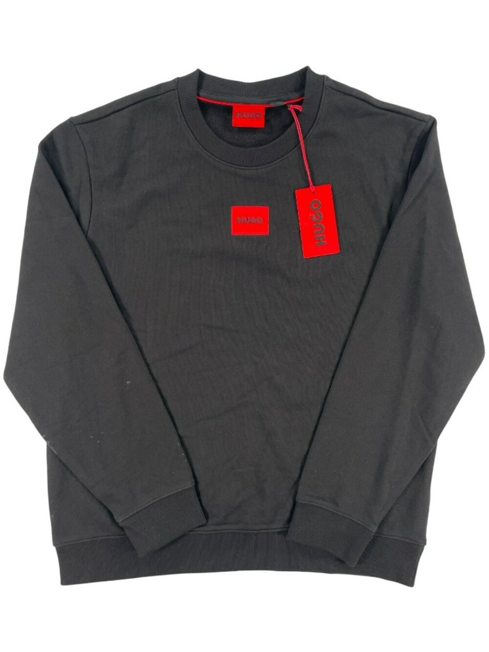 Hugo Boss Dirago Sweatshirt Black Cotton Blend Sweatshirt Men's Sz XL DEFECT NEW